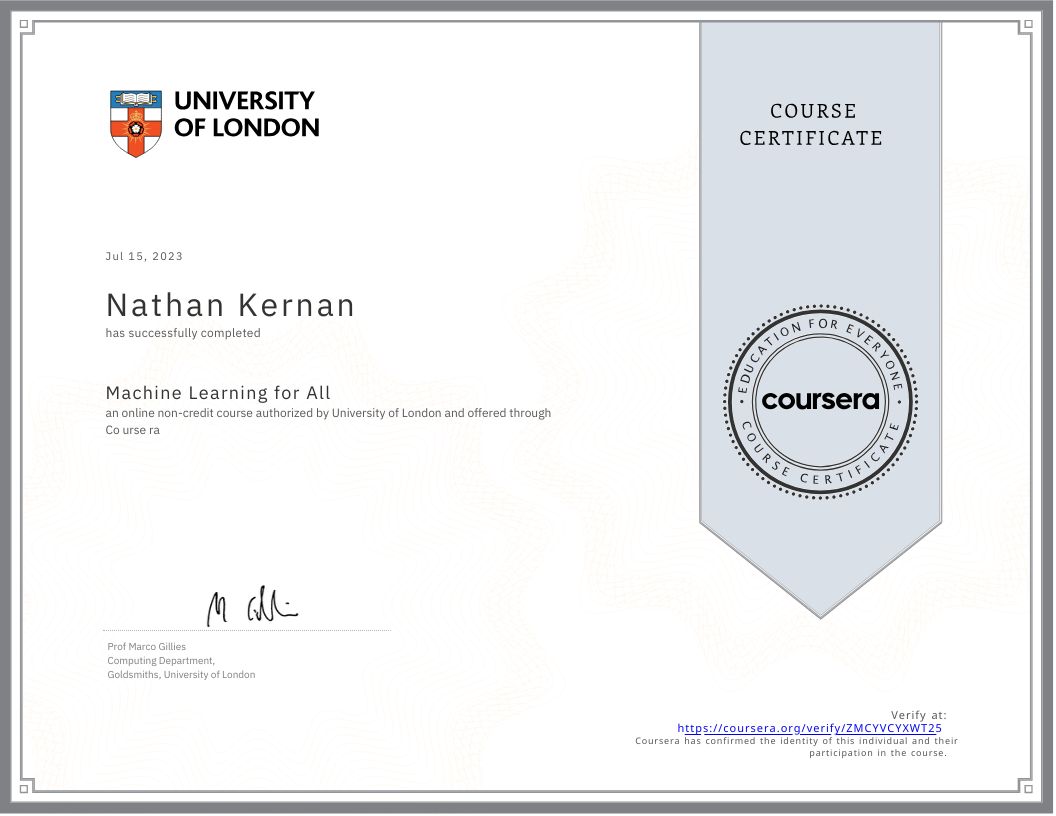 AI Certificate 1